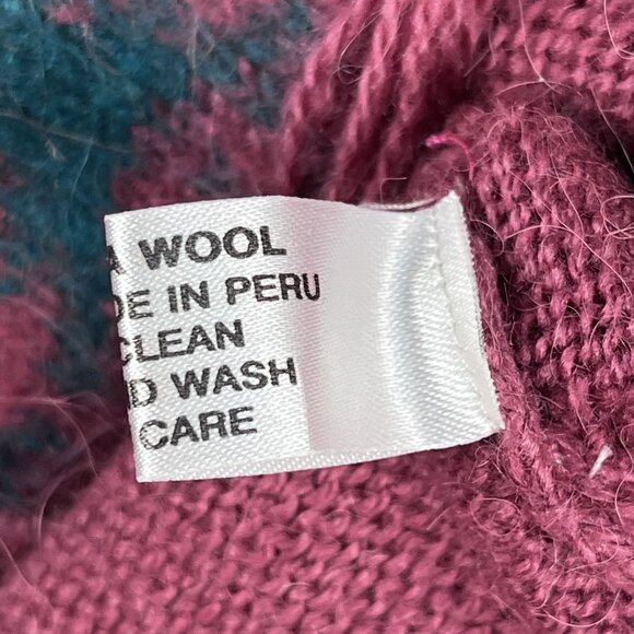 the Alpaca Connection Womens Handmade Hooded Fringe Sweater Sz Small - Picture 3 of 6